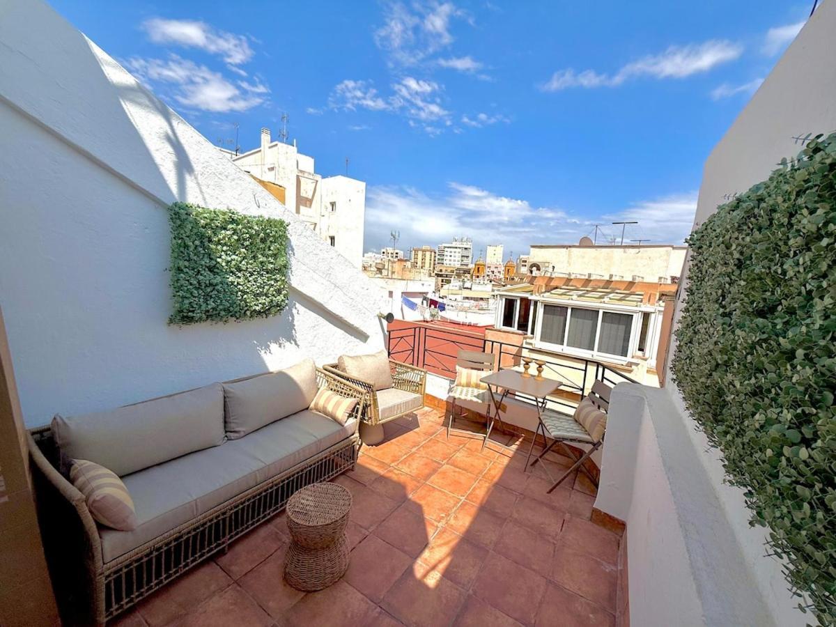 Atico 4 Con Terraza En Centro, Casco Historico Con Aire Acondicionado Y Wifi